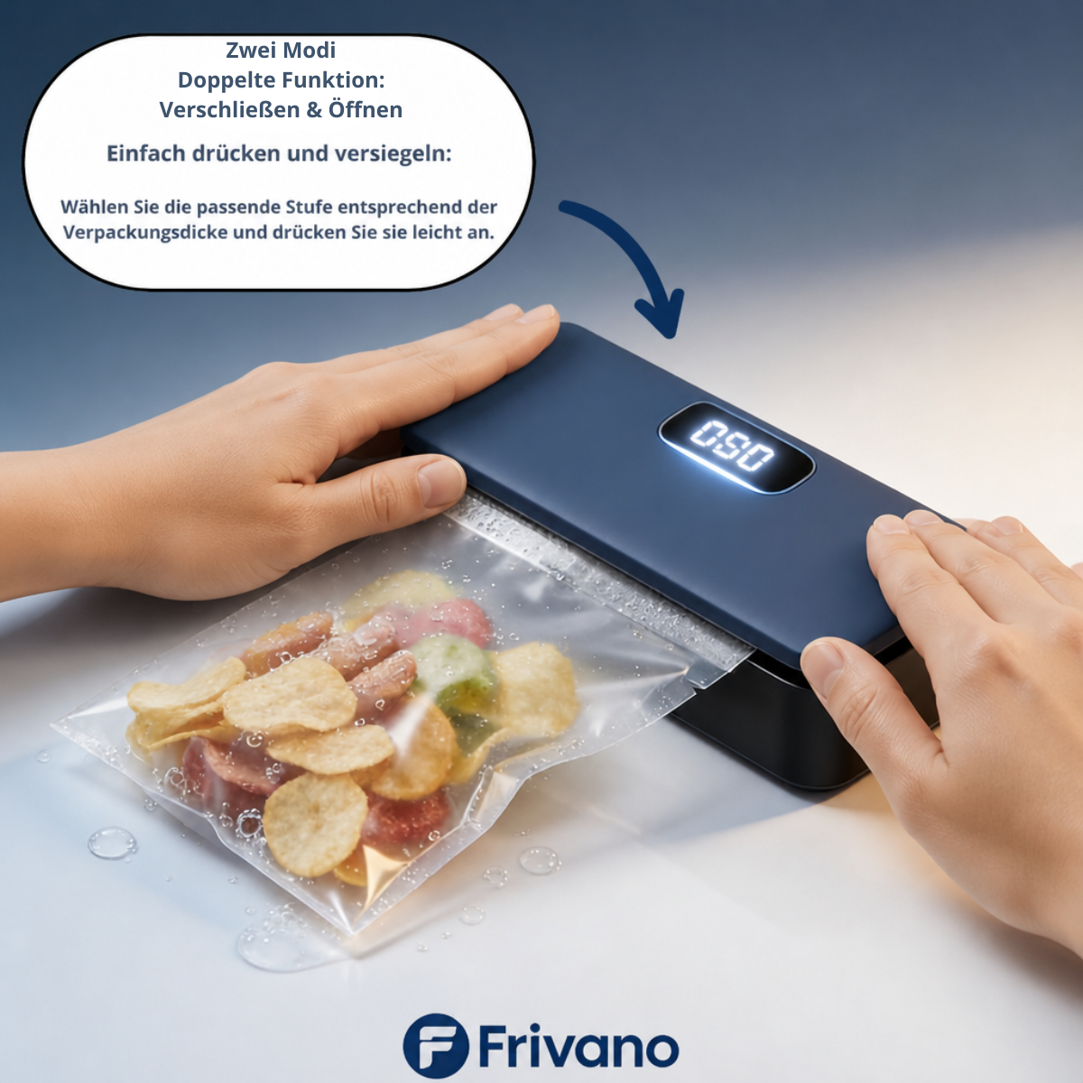 Frivano FrischFix – Mini Beutelverschweißer & Snack-Retter